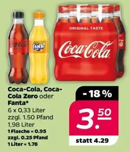 NETTO Coca-Cola, Coca-Cola Zero oder Fanta Angebot