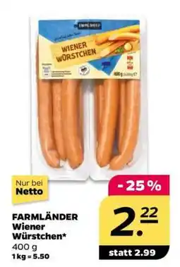 NETTO FARMLÄNDER Wiener Würstchen Angebot