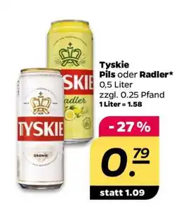 NETTO Tyskie Pils oder Radler Angebot