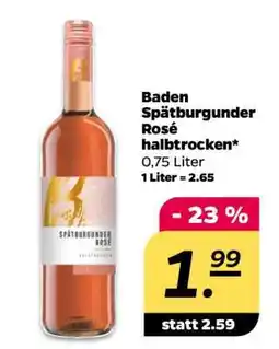 NETTO Baden Spätburgunder rosé halbtrocken Angebot