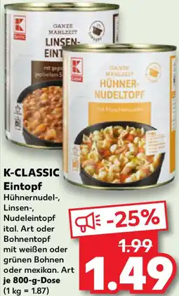 Kaufland K-CLASSIC Eintopf Angebot