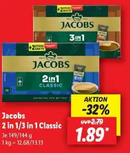 Lidl Jacobs 2 in 1/3 in 1 Classic Angebot