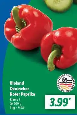 Lidl Bioland Deutscher Roter Paprika Angebot