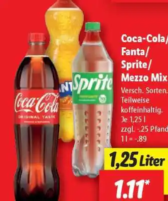 Lidl Coca-Cola / Fanta / Sprite / Mezzo Mix Angebot