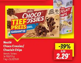 Lidl Nestlé Choco Crossies / Choclait Chips Angebot