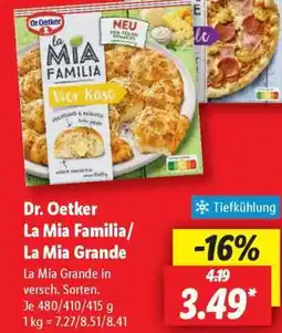 Lidl Dr. Oetker La Mia Familia/La Mia Grande Angebot