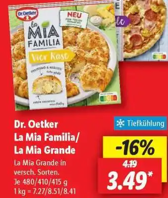 Lidl Dr. Oetker La Mia Familia/La Mia Grande Angebot