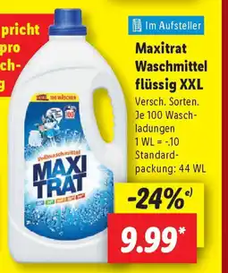 Lidl Maxitrat Waschmittel flüssig XXL Angebot
