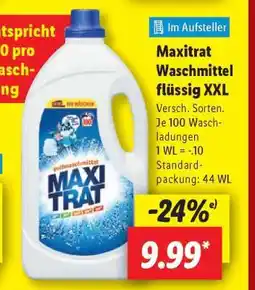Lidl Maxitrat Waschmittel flüssig XXL Angebot