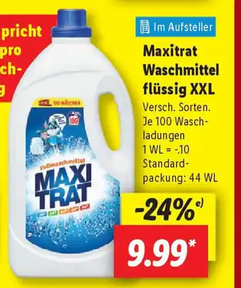 Lidl Maxitrat Waschmittel flüssig XXL Angebot