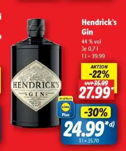 Lidl Hendrick's Gin Angebot
