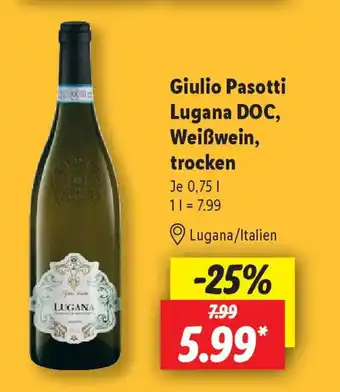 Lidl Giulio Pasotti Lugana DOC, Weißwein, trocken Angebot