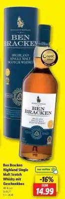 Lidl Ben Bracken Highland Single Malt Scotch Whisky mit Geschenkbox Angebot