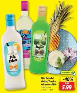 Lidl Piña Colada/Mojito/Tropica Kokosnusslikör Angebot