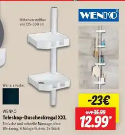Lidl Teleskop-Duscheckregal XXL Angebot