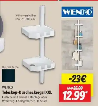Lidl Teleskop-Duscheckregal XXL Angebot