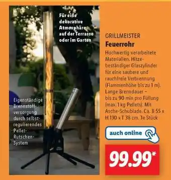 Lidl GRILLMEISTER Feuerrohr Angebot