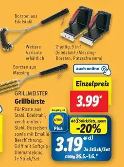 Lidl GRILLMEISTER Grillbürste Angebot