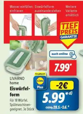 Lidl LIVARNO home Eiswürfelform Angebot