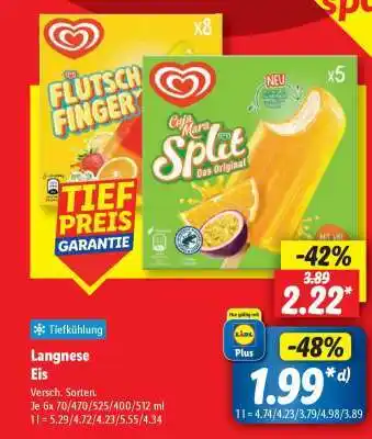 Lidl Langnese Eis Angebot
