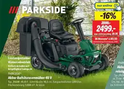 Lidl Akku-Aufsitzrasenmäher 48 V Angebot