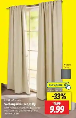 Lidl LIVARNO home Vorhangschal-Set, 2-tlg Angebot