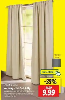 Lidl LIVARNO home Vorhangschal-Set, 2-tlg Angebot