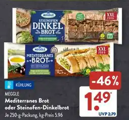 Aldi Süd MEGGLE Mediterranes Brot oder Steinofen-Dinkelbrot Angebot