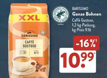 Aldi Süd BARISSIMO Ganze Bohnen Caffè Gustoso Angebot