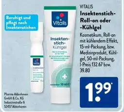 Aldi Süd VITALIS Insektenstich-Roll-on oder -Kühlgel Angebot