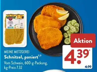 Aldi Süd MEINE METZGEREI Schnitzel paniert Angebot