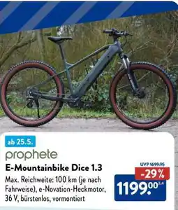 Aldi Süd E-Mountainbike Dice 1.3 Angebot