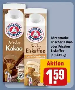 REWE Bärenmarke Frischer Kakao oder Frischer Eiskaffee Angebot