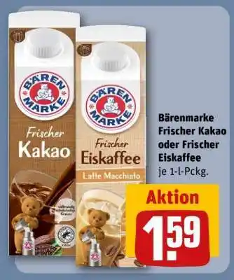 REWE Bärenmarke Frischer Kakao oder Frischer Eiskaffee Angebot