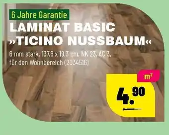 Leitermann Baumarkt Laminat Basic Ticino Nussbaum Angebot