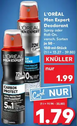 Kaufland L'ORÉAL Men Expert Deodorant Angebot