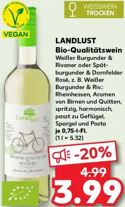Kaufland LANDLUST Bio-Qualitätswein Angebot