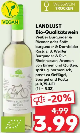 Kaufland LANDLUST Bio-Qualitätswein Angebot