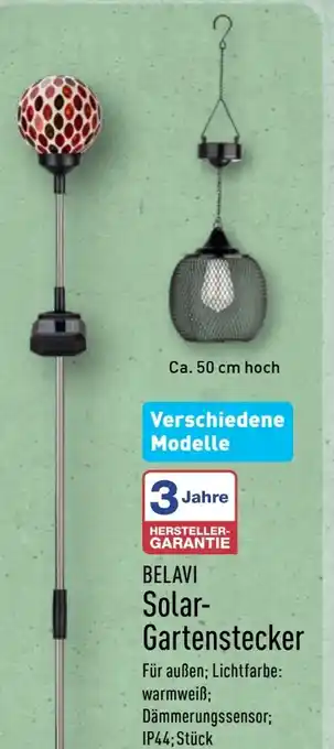 Aldi Nord Belavi LED-Solar-Gartenstecker Angebot