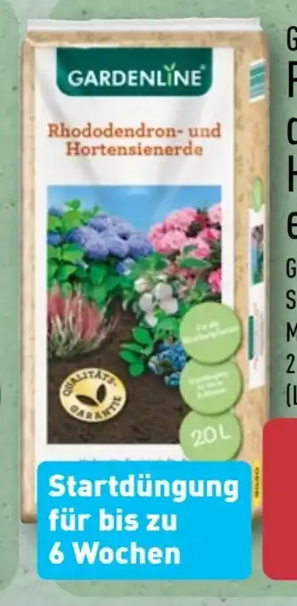 Aldi Nord Gardenline Rhododendron- und Hortensienerde Angebot