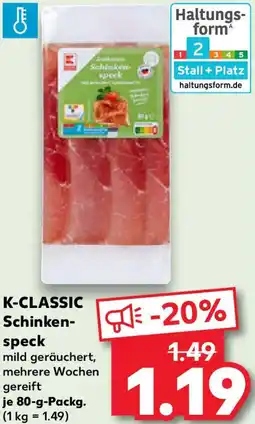 Kaufland K-CLASSIC Schinkenspeck Angebot