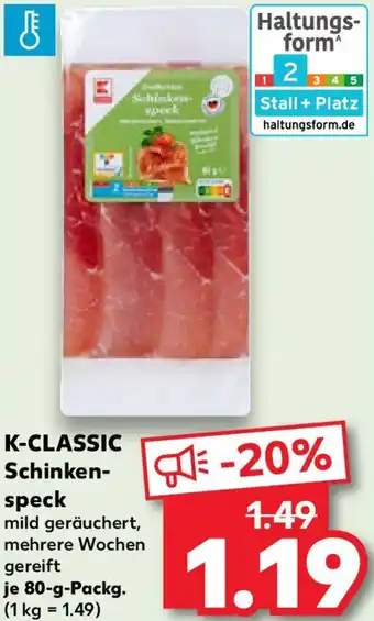 Kaufland K-CLASSIC Schinkenspeck Angebot