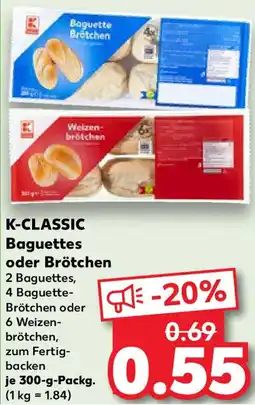 Kaufland K-CLASSIC Baguettes oder Brötchen Angebot