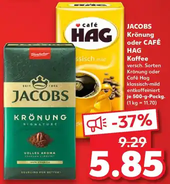 Kaufland JACOBS Krönung oder CAFÉ HAG Kaffee Angebot