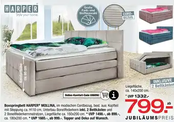 Ostermann Harper boxspringbett mollina Angebot