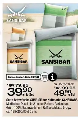 Ostermann Sansibar satin bettwäsche sunrise Angebot