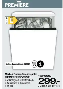 Ostermann Premiere marken einbau-geschirrspüler Angebot