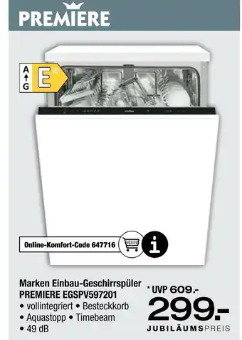 Ostermann Premiere marken einbau-geschirrspüler Angebot
