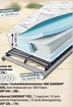 Ostermann Sansibar taschenfederkernmatratze oder lattenrost Angebot