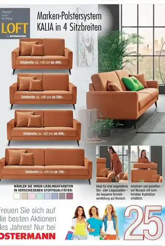 Ostermann Ostermann marken-polstersystem kalia in 4 sitzbreiten Angebot